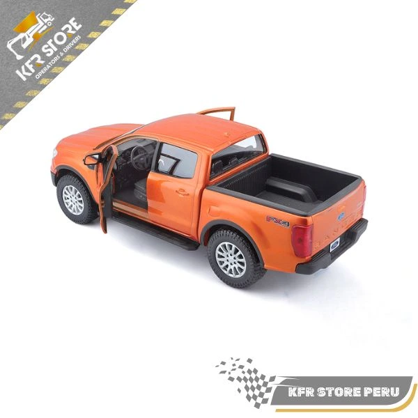 CAMIONETA FORD RANGER (2019, MODELO A ESCALA 1/24, COLOR NARANJA) - Imagen 4