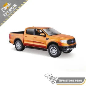 CAMIONETA FORD RANGER (2019, MODELO A ESCALA 1/24, COLOR NARANJA)