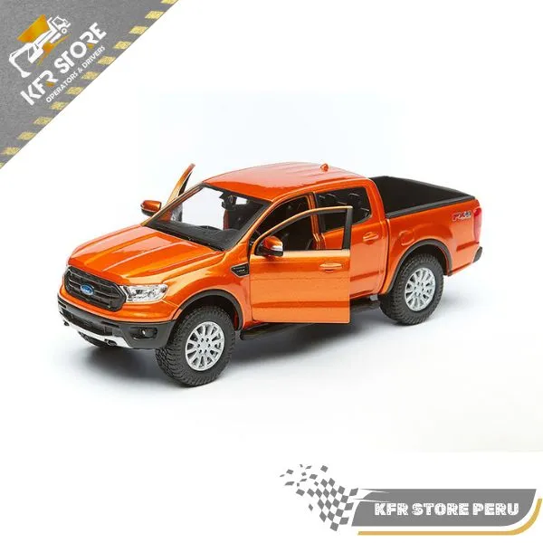 CAMIONETA FORD RANGER (2019, MODELO A ESCALA 1/24, COLOR NARANJA) - Imagen 3